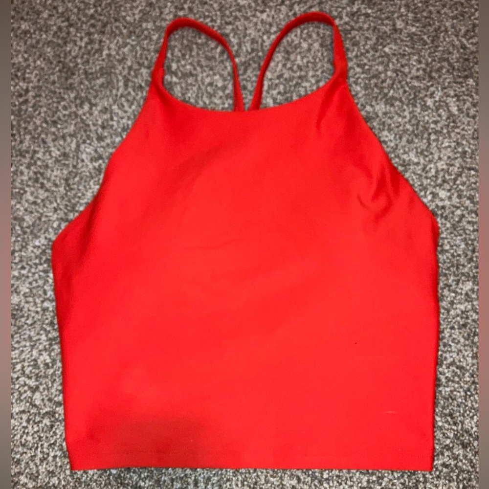 Red Athletic Crop Top